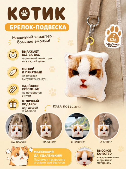 Брелок Котик ругается